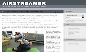 Airstream Life Magazine Article featuring yogaFLIGHT at the Airstream Factory